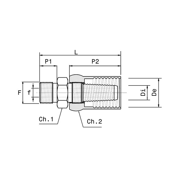 10/C - MALE threaded connection with HOSE MASK - Fittings - Compressed air - Ani (2pcs pack) 10/C - MALE threaded connection with HOSE MASK - Fittings - Compressed air - Ani (2pcs pack)